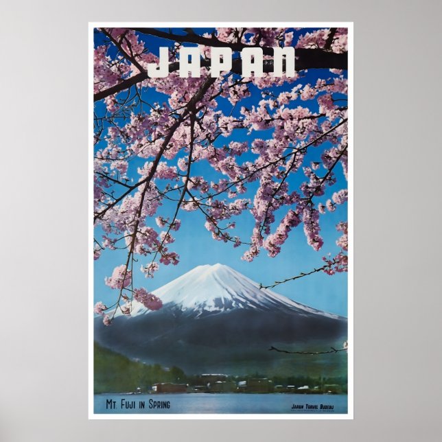 Affiche de voyage au Japon Impression de Mt Fuji C (Devant)