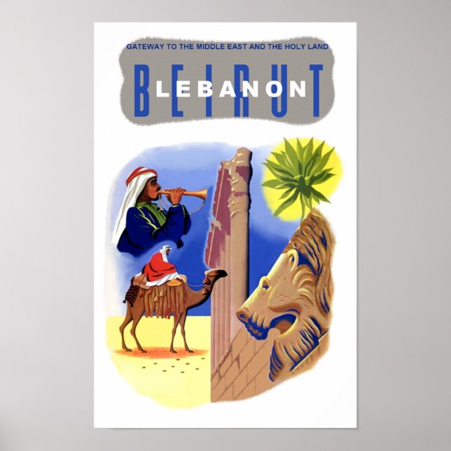 Affiche de voyage au Liban (Devant)