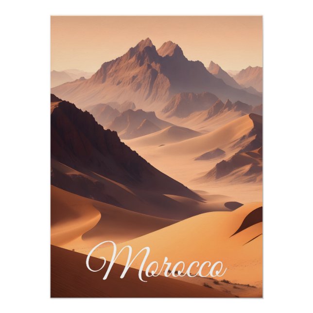 Affiche de voyage au Maroc (Devant)