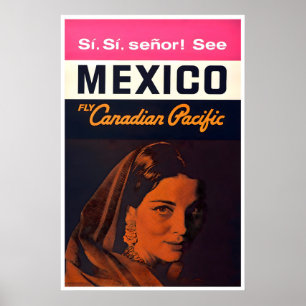 Affiche de voyage au Mexique Art de la Pacifique C