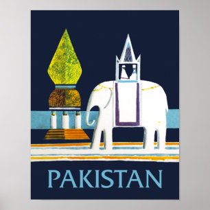 Affiche de voyage au Pakistan