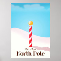 Affiche de voyage au Pôle Nord