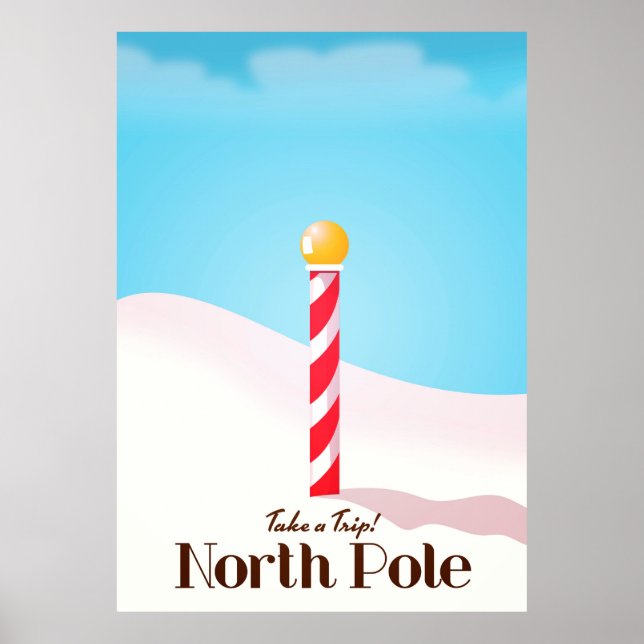 Affiche de voyage au Pôle Nord (Devant)