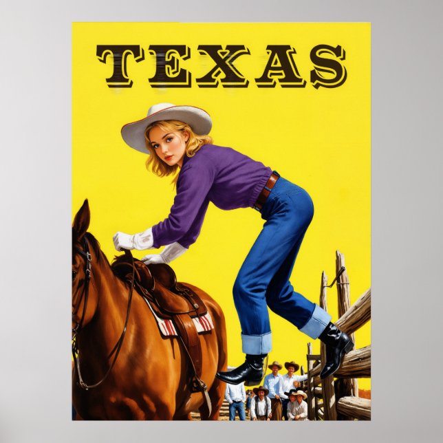 Affiche de voyage au Texas (Devant)