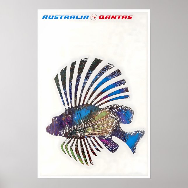 Affiche de voyage Australie Art australien Pêche (Devant)