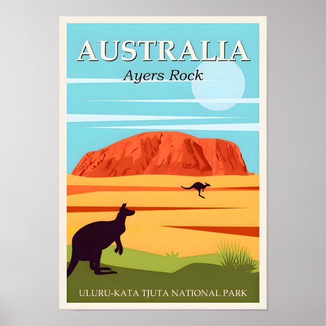 Affiche de voyage Australie Uluru-Kata (Devant)