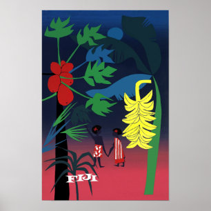Affiche de voyage aux Fidji