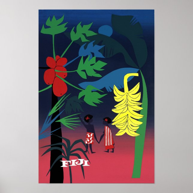 Affiche de voyage aux Fidji (Devant)