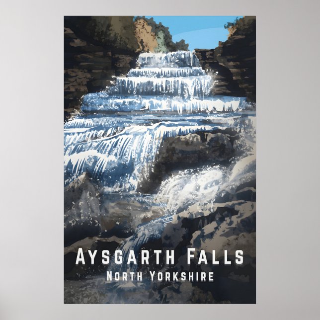 Affiche de voyage Aysgarth Falls North Yorkshire (Devant)