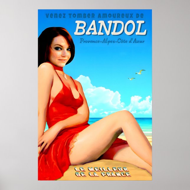 Affiche de voyage Bandol Côte d'Azur France (Devant)