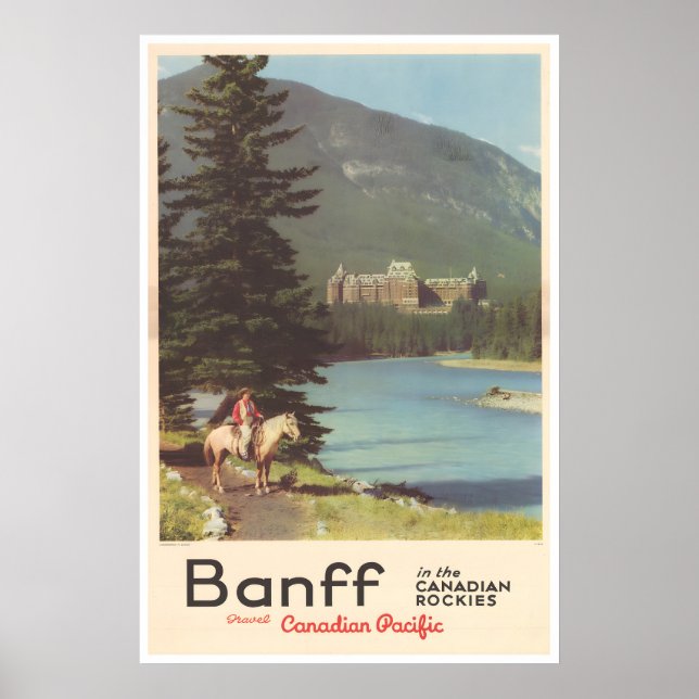 Affiche de voyage Banff Canada Impression d'art ca (Devant)