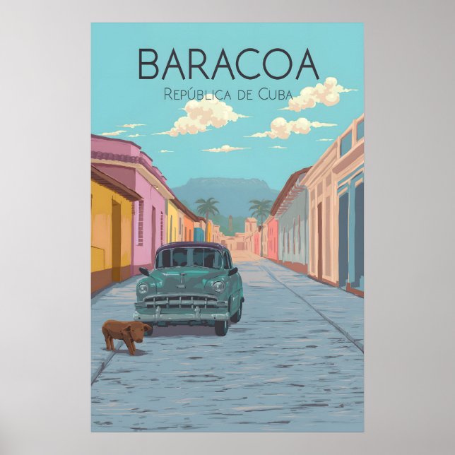 Affiche de voyage Baracoa Cuba (Devant)