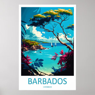 Affiche de voyage Barbade Caraïbes USA 1