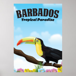 Affiche de voyage Barbade Paradis Tropical