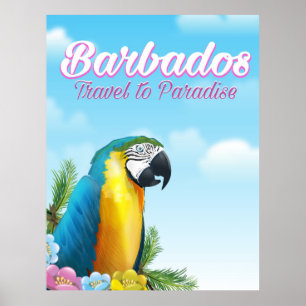 Affiche de voyage Barbados Parrot