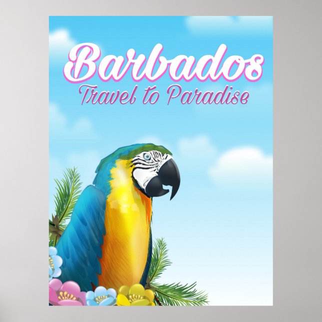 Affiche de voyage Barbados Parrot (Devant)