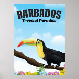 Affiche de voyage Barbados Tropical Paradise