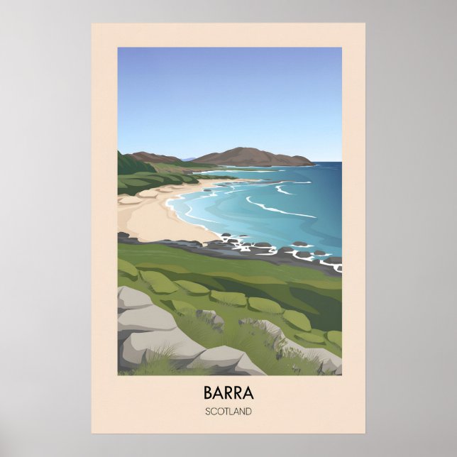 Affiche de voyage Barra Écosse (Devant)