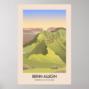 Affiche de voyage Beinn Alligin Munros d'Écosse