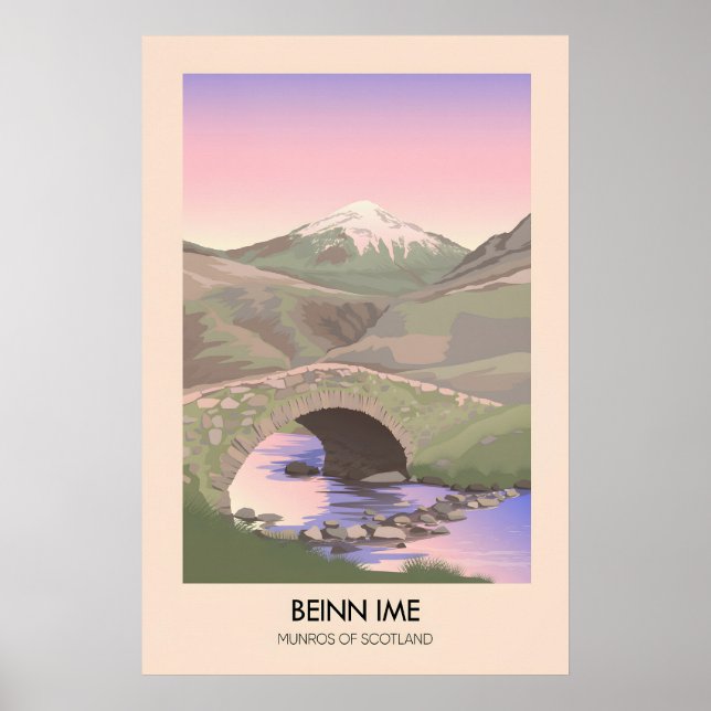 Affiche de voyage Beinn Ime Munros d'Écosse (Devant)