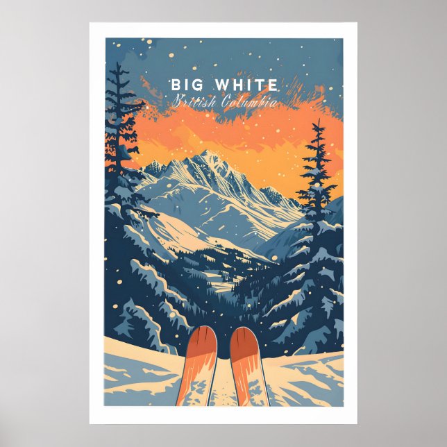 Affiche de voyage Big White - Colombie-Britannique (Devant)