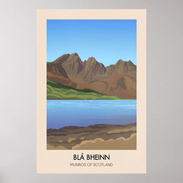 Affiche de voyage Bla Bheinn Munros d'Écosse (Devant)
