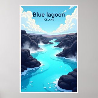 Affiche de voyage Blue Lagoon Islande