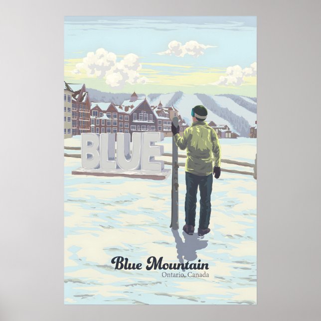 Affiche de voyage Blue Mountain Ski Resort Canada (Devant)