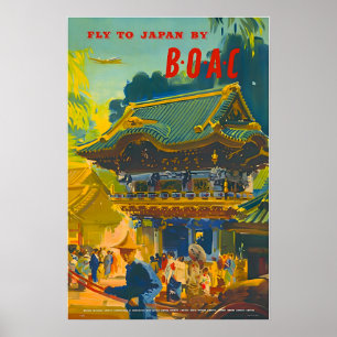Affiche de voyage BOAC Art japonais Impression jap