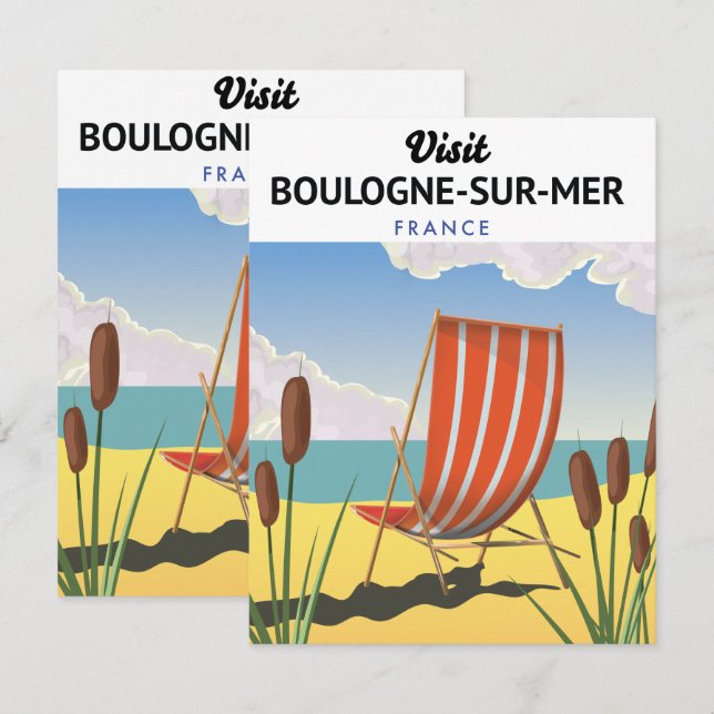 Affiche de voyage Boulogne-sur-Mer France (Devant / Derrière)