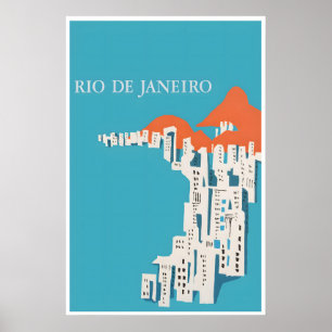 Affiche de voyage Brésil Rio de Janeiro Art brésil
