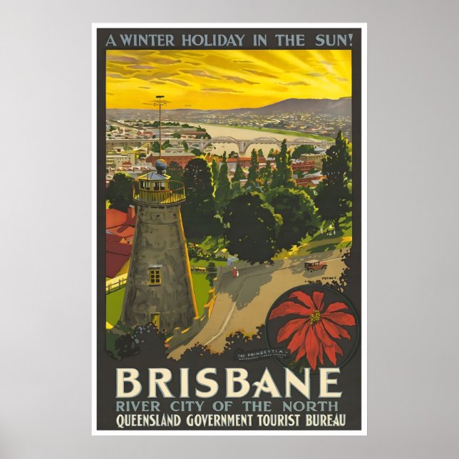Affiche de voyage Brisbane Print Australie Austral (Devant)