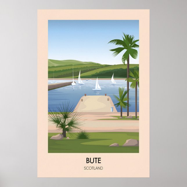 Affiche de voyage Bute Écosse (Devant)