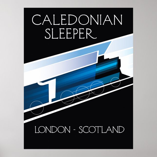 Affiche de voyage Caledonian Sleeper Londres Ecoss (Devant)