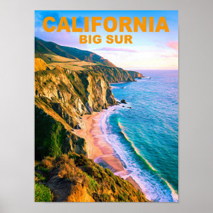 Affiche de voyage California Big Sur
