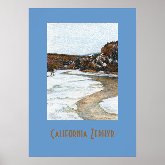 Affiche de voyage California Zephyr (Devant)