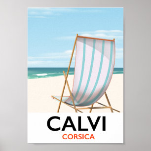 Affiche de voyage Calvi Corsica