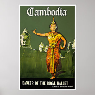 Affiche de voyage Cambodge Art cambodgien Impressi