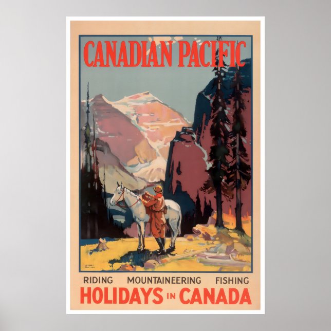 Affiche de voyage Canada Art de pêche Impression d (Devant)