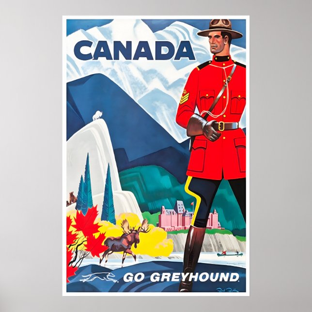 Affiche de voyage Canada Art mural canadien Gendar (Devant)