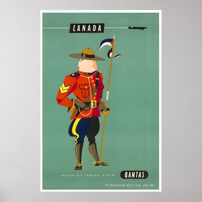 Affiche de voyage Canada Mountie Art Compagnie aér (Devant)