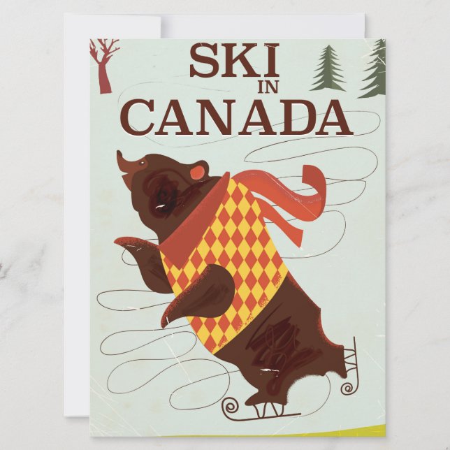 Affiche de voyage canadienne rétro (Devant)
