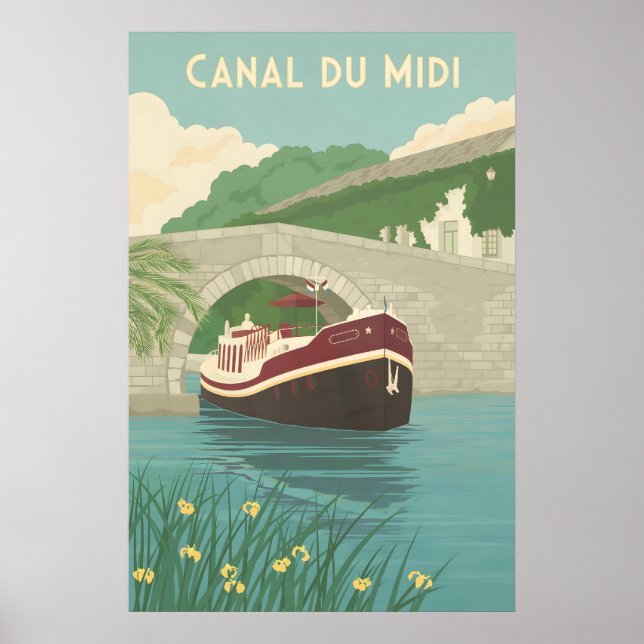 Affiche de voyage Canal du Midi France (Devant)