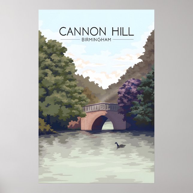 Affiche de voyage Cannon Hill Birmingham (Devant)