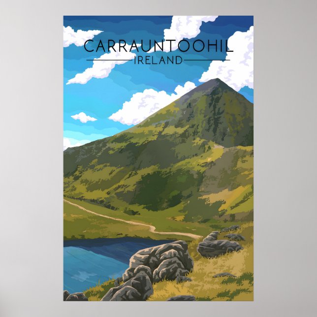 Affiche de voyage Carrauntoohil Irlande (Devant)