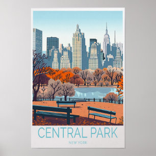 Affiche de voyage Central Park New York