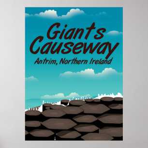 Affiche de voyage Chaussée des Géants d'Irlande du