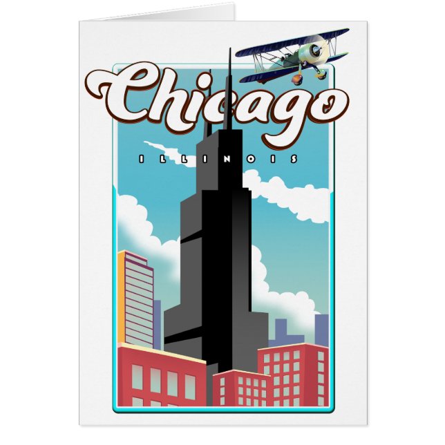 Affiche de voyage Chicago Illinois États-Unis (Devant)