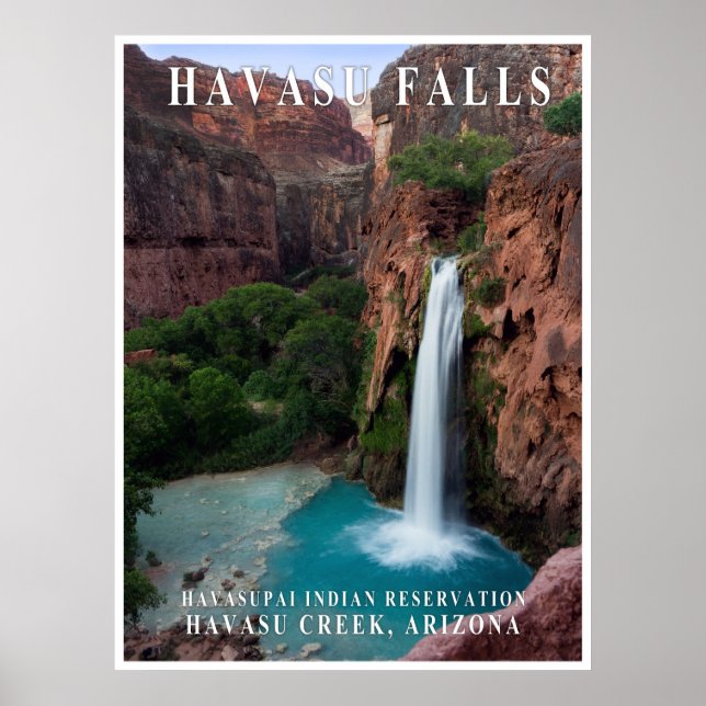 Affiche de voyage Chutes de Havasu Arizona (Devant)