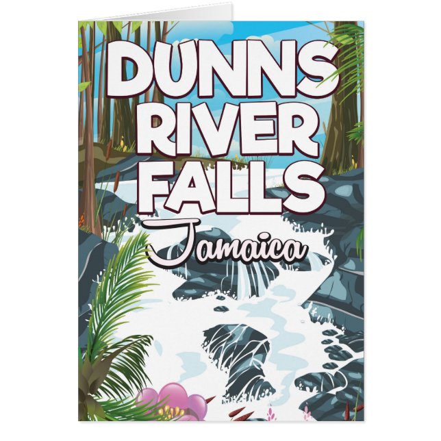 Affiche de voyage Chutes de la rivière Dunn Jamaïq (Devant)